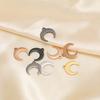 5 Stück Goldfarbene Edelstahl-Ochsenhorn-Anhänger Mond-Halsketten für DIY-Schmuckherstellung Handgefertigte Anhänger Armbänder Zubehör