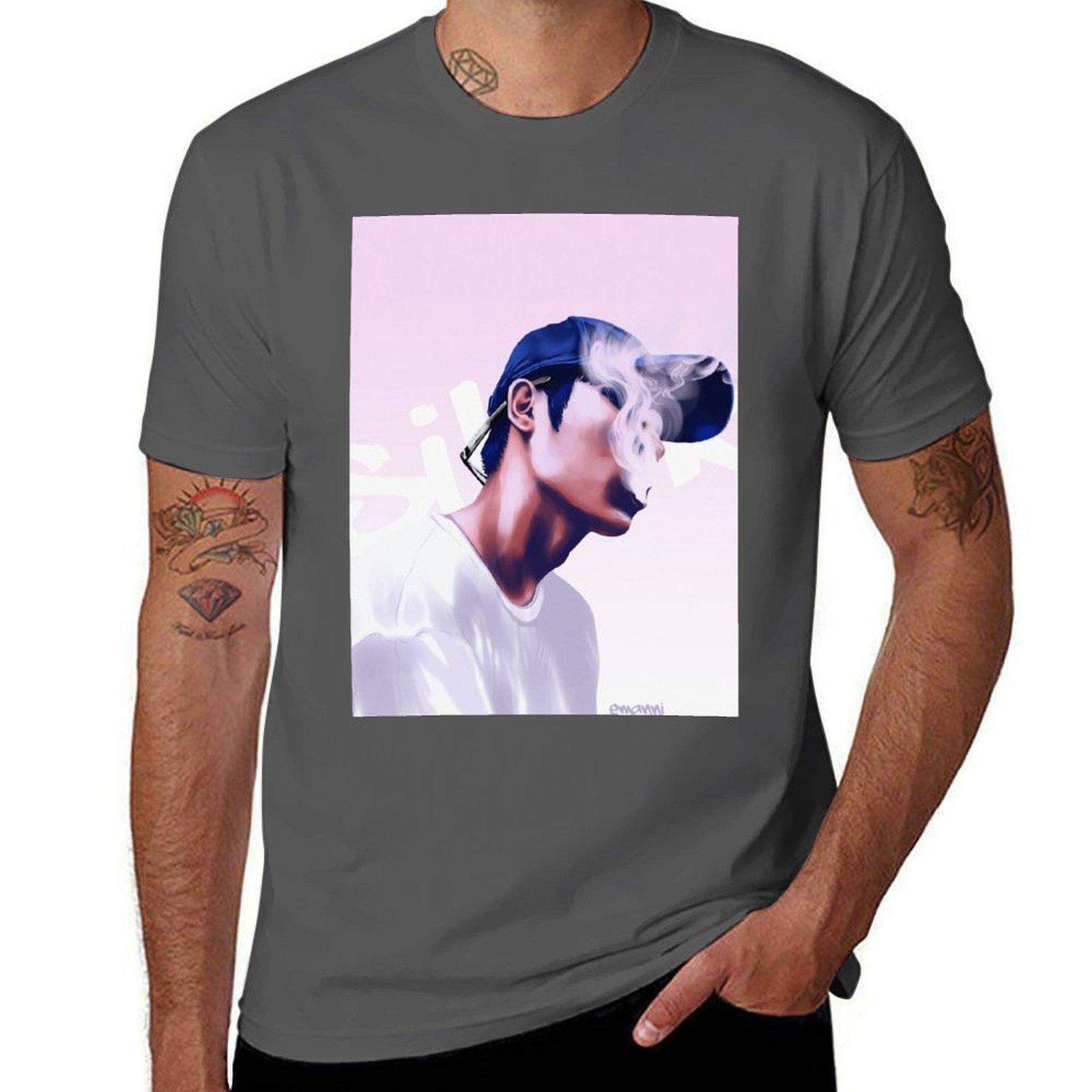 

 Kwon Min-sik, Sik-K Футболка футболка для мужчины 100 процентный хлопок футболка мужчины 100% хлопок люксовый бренд Футболка 4XL