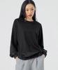 XEXYMIX Woven Mix String Sweatshirt Black Xfk1Tl1105