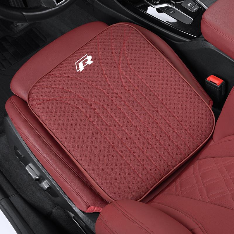 Car Interior Seat Cushion Breathable Ice Silk Pad Cover For VW GTI Polo Golf MK6MK78 Passat Atlas Jetta Tiguan Arteon CC Hub Cap