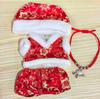 15cm Labubu Keychain Figure Outfit: New Year Style Pendant Clothing Set