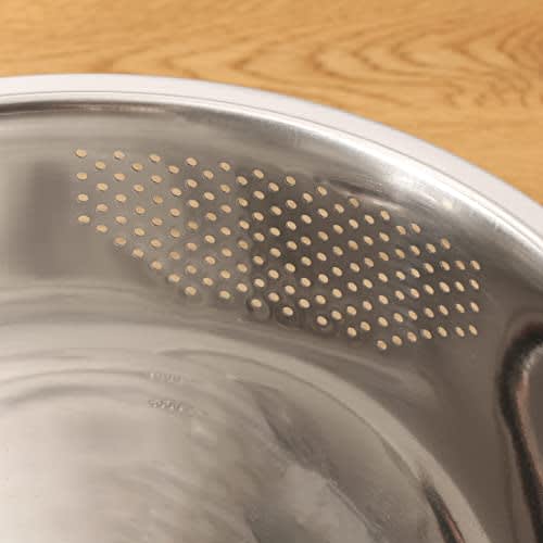 Pearl Metal Rice Washing Bowl, 24cm, Stainless Steel, Rubber Bottom, At Aqua, HB-4138