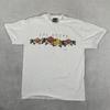 Vintage Las Vegas Nevada T-Shirt Size Medium White Floral Foil Graphic Oneita
