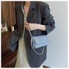 IELGY Fashionable Denim Underarm Bag High-End Chain Shoulder Messenger Bag All-Match Small Square Bag