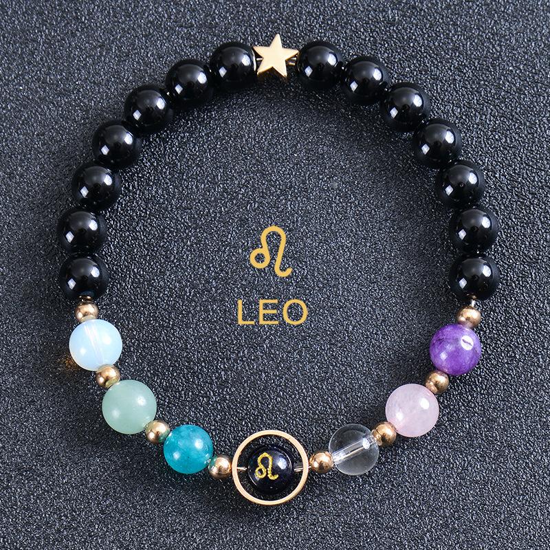 Eight major planets and twelve zodiac signs bracelet, frosted stone, bead bracelet, planets, Christmas gift, Stocking stuffers