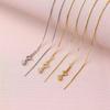 Minimalist Luxury Necklace: Exquisite High-End Box Chain with Versatile Bead and Pin Design
