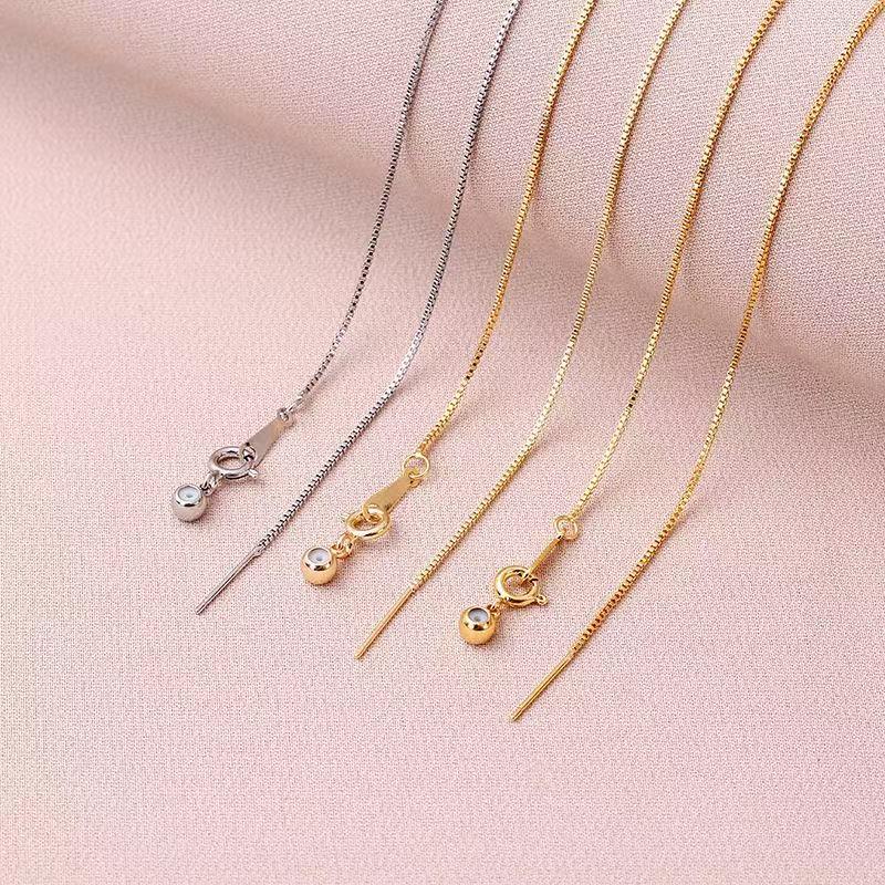 Minimalist Luxury Necklace: Exquisite High-End Box Chain with Versatile Bead and Pin Design