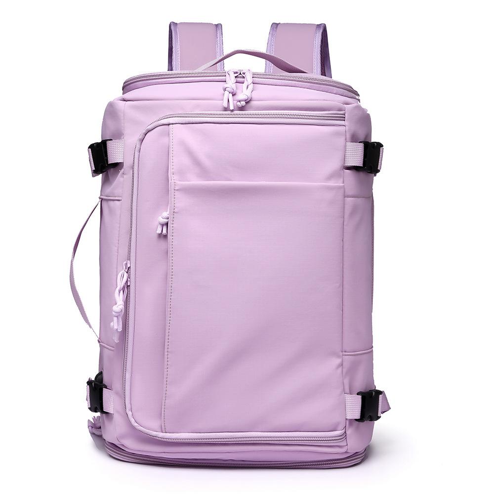 Box-style Open Bag Outdoor Simple Backpack Breathable and Burden-reducing Shoulders Large Capacity Men's Bag USB Independent Shoe Bin