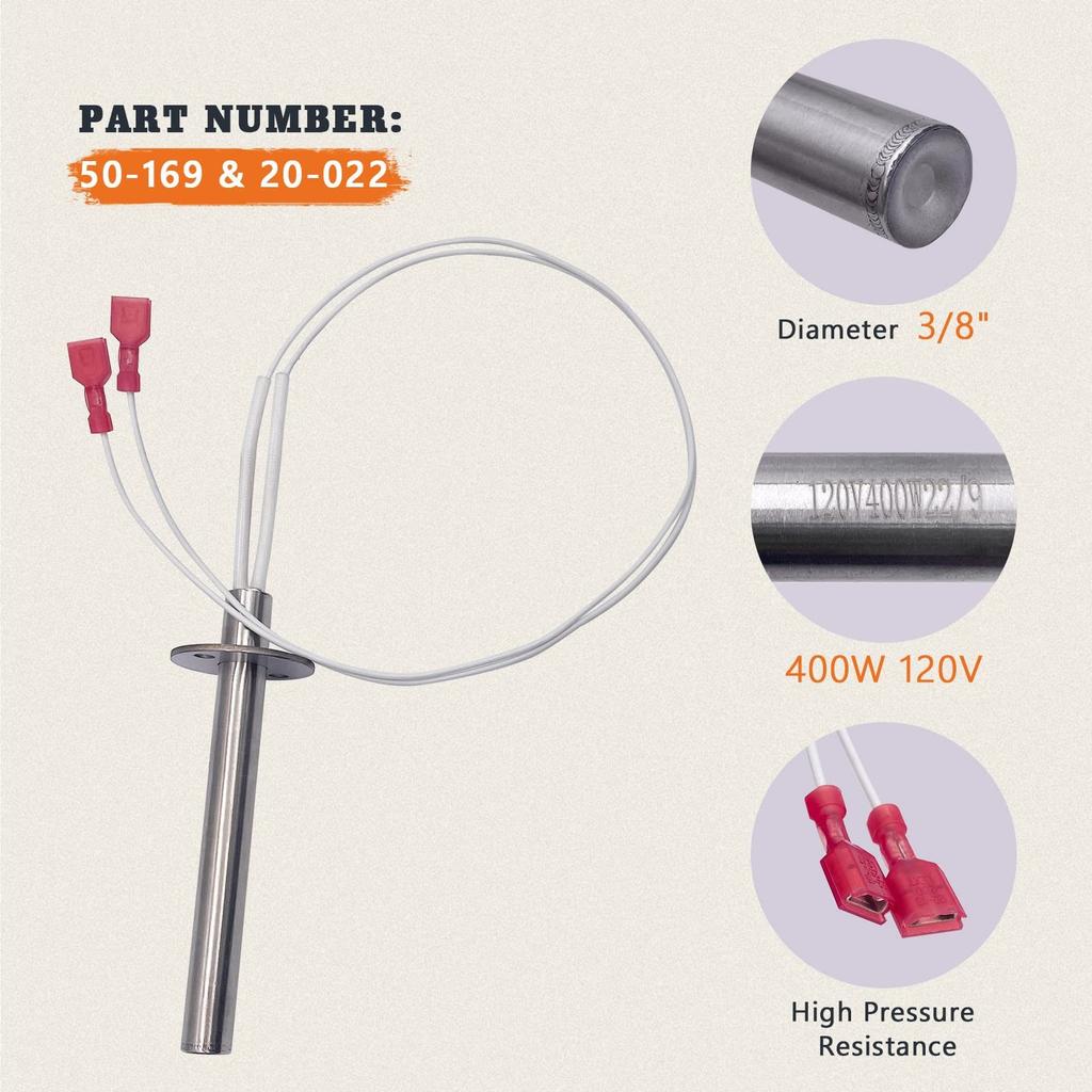 Zündstab für Pelletöfen Ersatz 50-619/20-022 Passend für Enviro, Vista Flame 120V