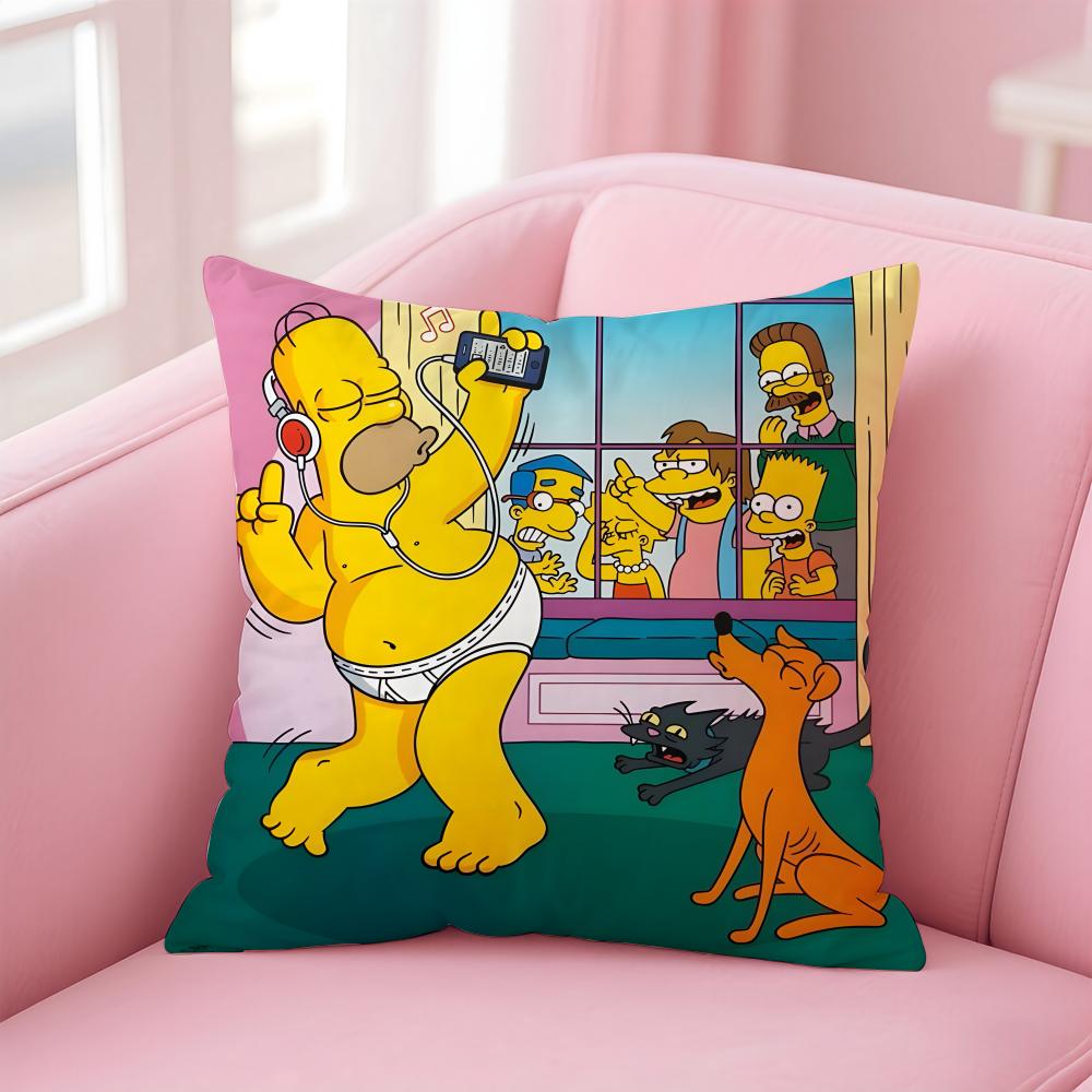 The Simpsons catoon cool TS Cushion Cover Comfortable Reversible Pillow Cover Ideal for Car Sofa Bedroom & Beyond
