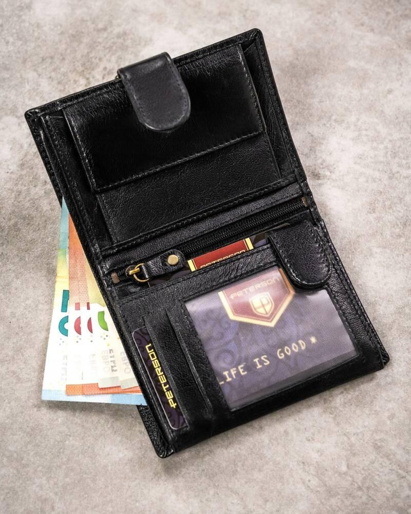 Geschenkset: elegantes Herren-Lederportemonnaie und Schlüsselanhänger - Peterson