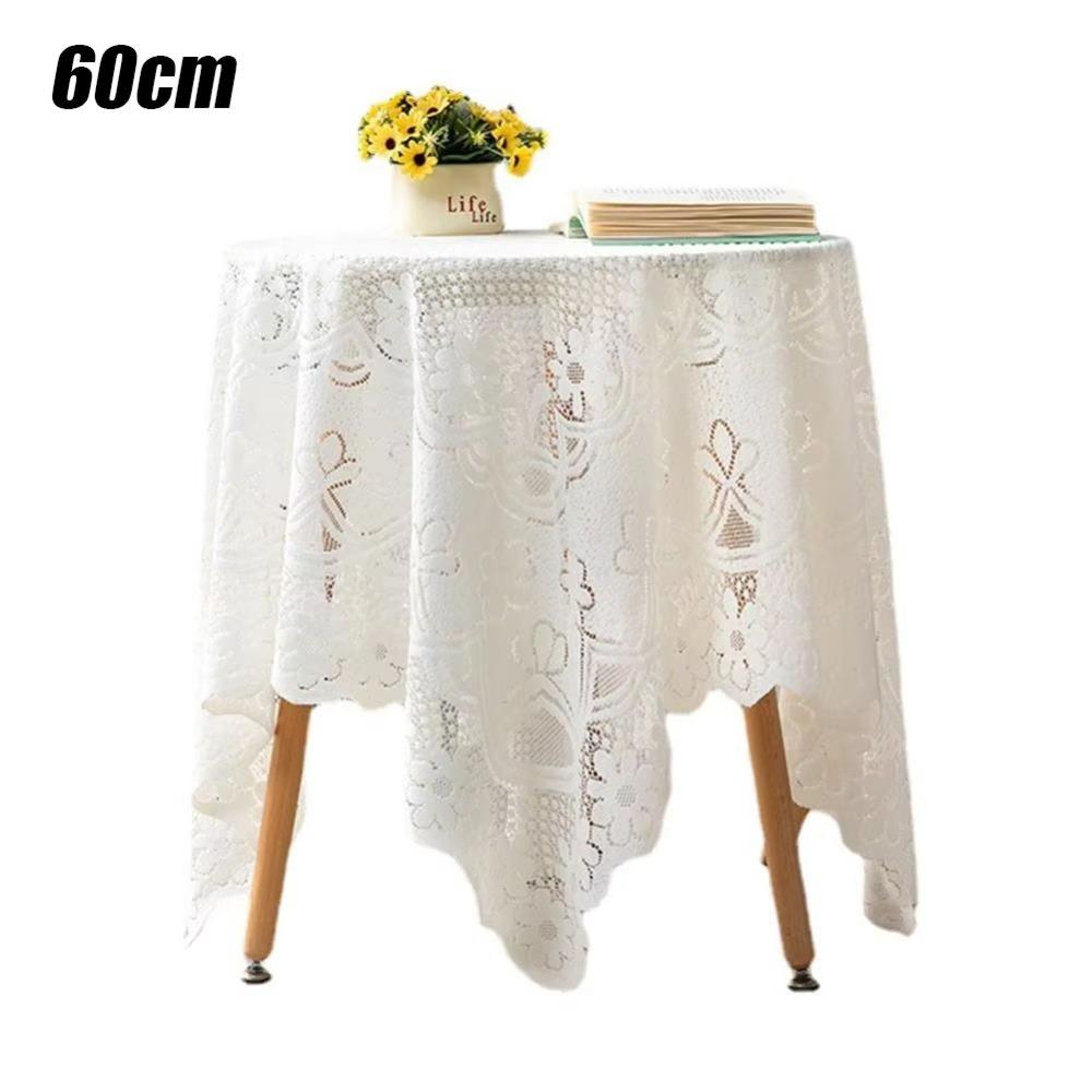 

Non-slip Lace Tablecloth Sheer Table Mat Fashion Coffee Table Cover Photography Backdrop Decor A1(60x60cm)