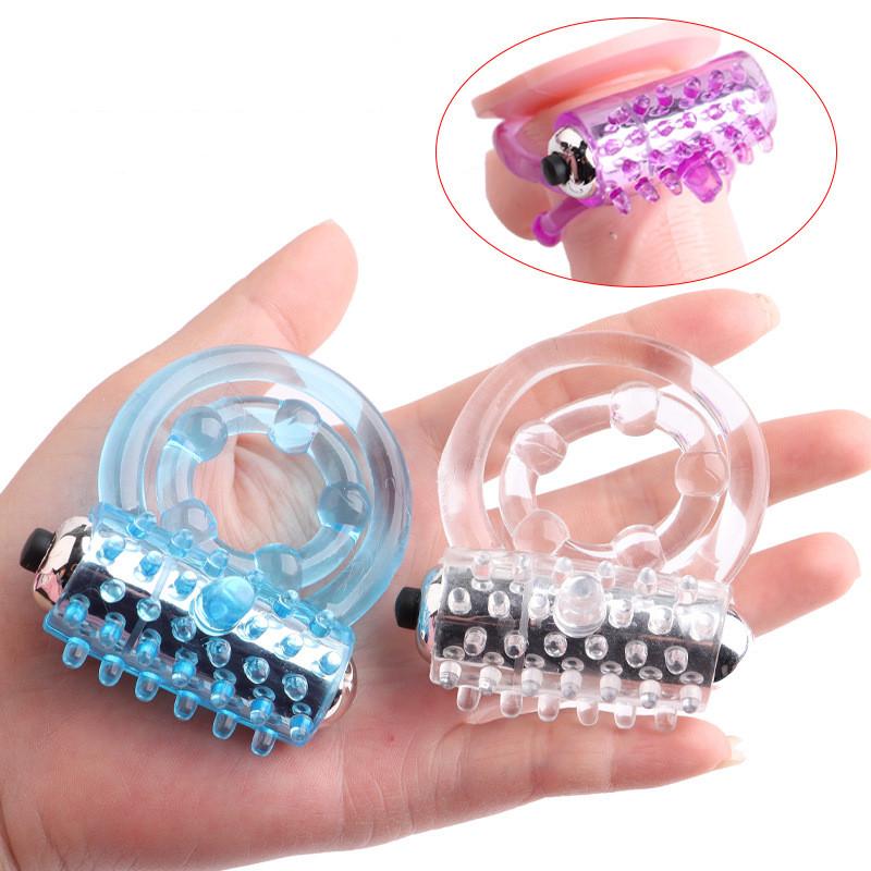 Trvalé vibrační kroužky Dvojitý erekční kroužek Odložení předčasné ejakulace Penis Ball Loop 2 Uzamčené sexuální hračky Produkt pro muže