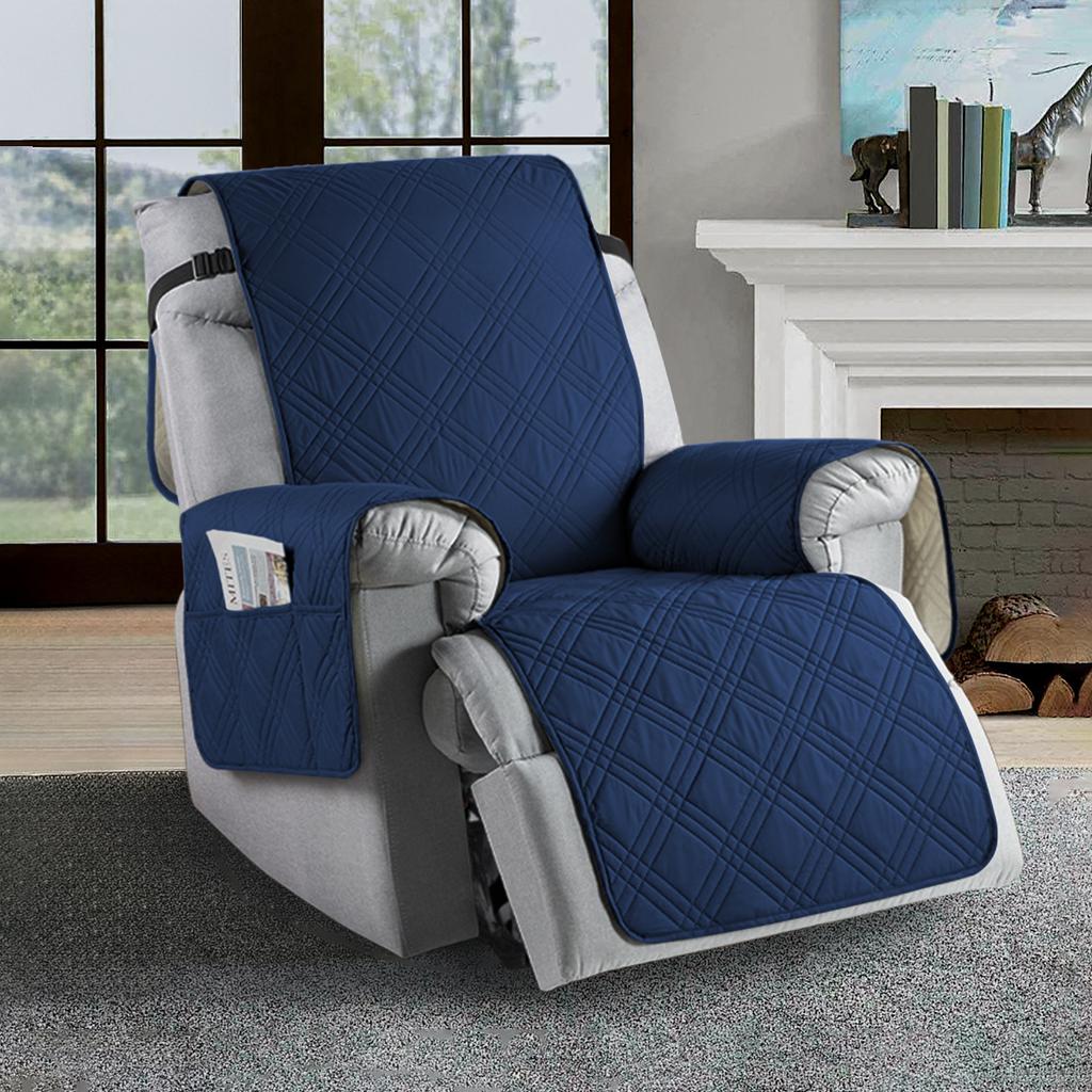 Waterproof Recliner Chair Cover, Non Slip Recliner Covers for Recliner Chair with Pocket, Pet Scratch-Resistant Sofa Slipcover