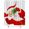 Tu Santa Claus Photography Shower Curtain Christmas Bathroom Decor Festive Holiday Print Waterproof Fabric Backdrop For Tub