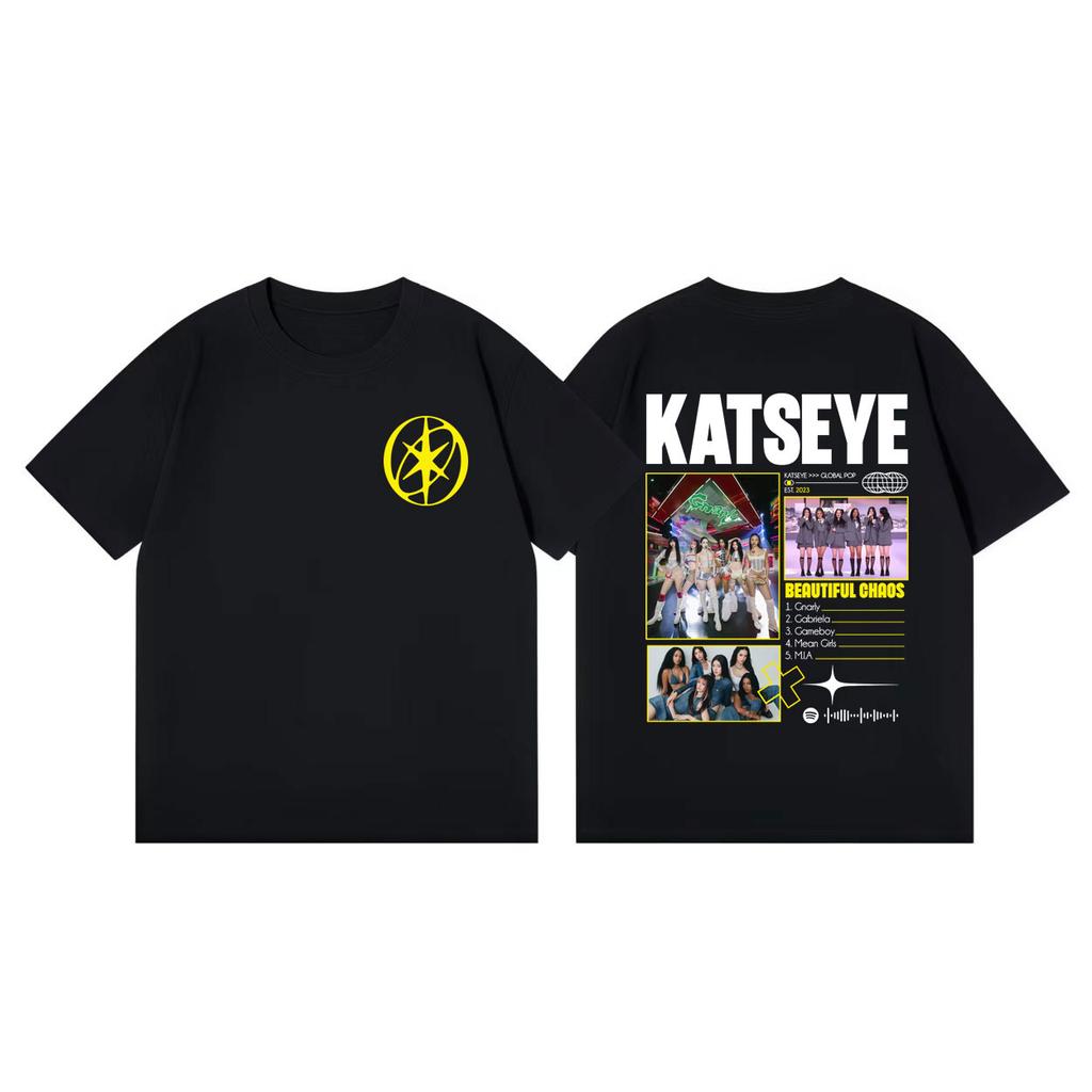 Kpop Katseye Band Merch Tshirt Mens Womens Fashion Y2k Aesthetic Short Sleeve T Shirts High Quality Cotton Oversized Tshirts