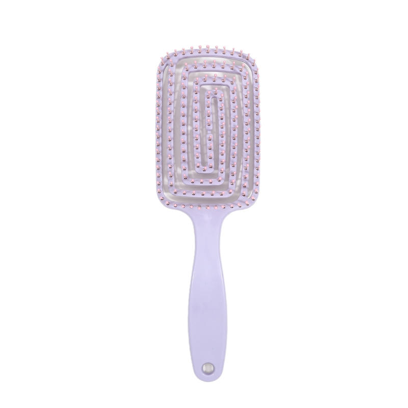 1Pcs Elastic Massage Comb Hollow Out Hair Brush Scalp Massage Combs Hair Styling Detangler Fast Blow Drying Detangling Tool