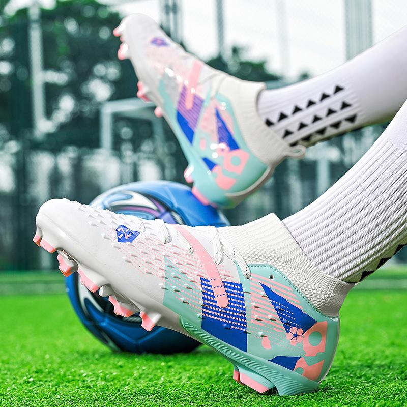 Purple Football Shoes for Men And Women Professional Soccer Cleats Training Shoes for Outdoor Artificial Grass