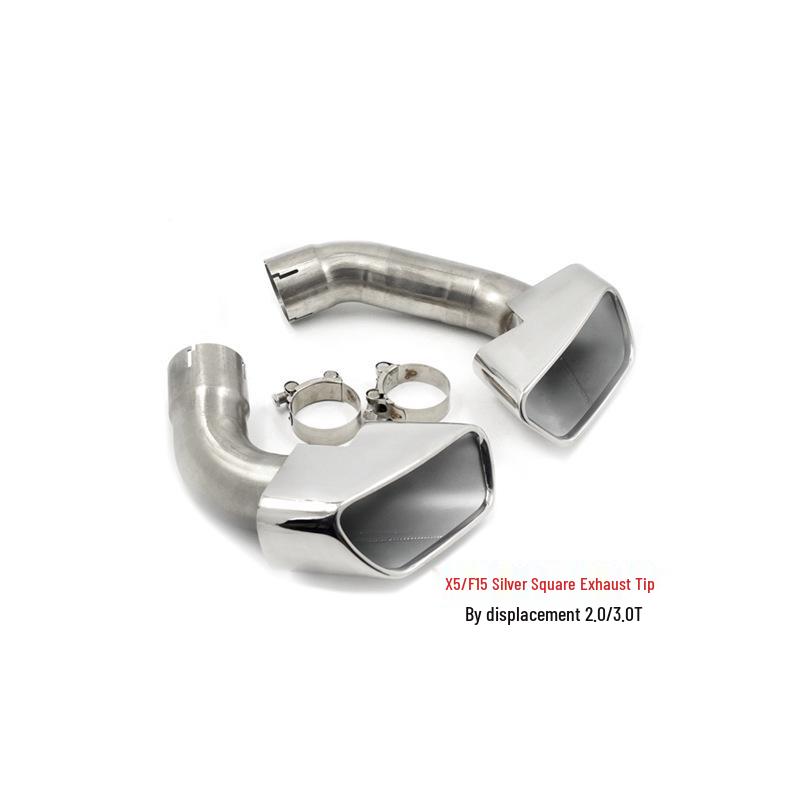 BMW X5 F15 (2014-2018) Tailpipe Upgrade: Round to Square Rear Bumper Exhaust Conversion Kit