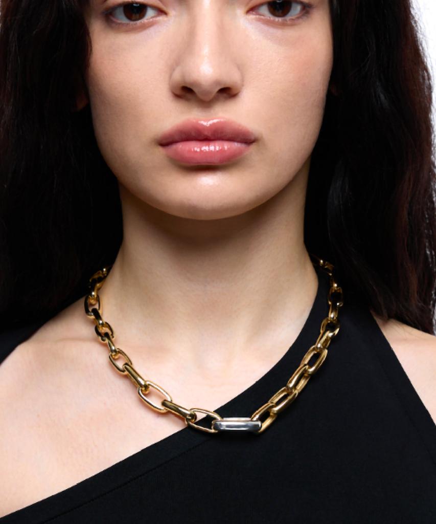 Grasse Matinee Oval Mix Chain Necklace