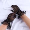 Sexy Schleife Fischernetz Blume Anti-UV Sonnenschutz Handschuhe Spitze Hochzeits Handschuhe Damen Fahrhandschuhe