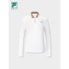 Fila Women's Knitted Long-Sleeve Golf Polo Shirt