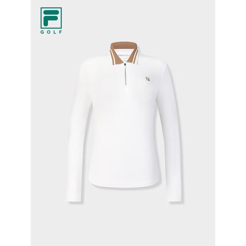 Fila Women's Knitted Long-Sleeve Golf Polo Shirt