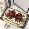 1pc Christmas Holiday Print Welcome Doormat, Washable Indoor Floor Mat for Entryway, Bathroom, Bedroom, Living Room, Home Decor