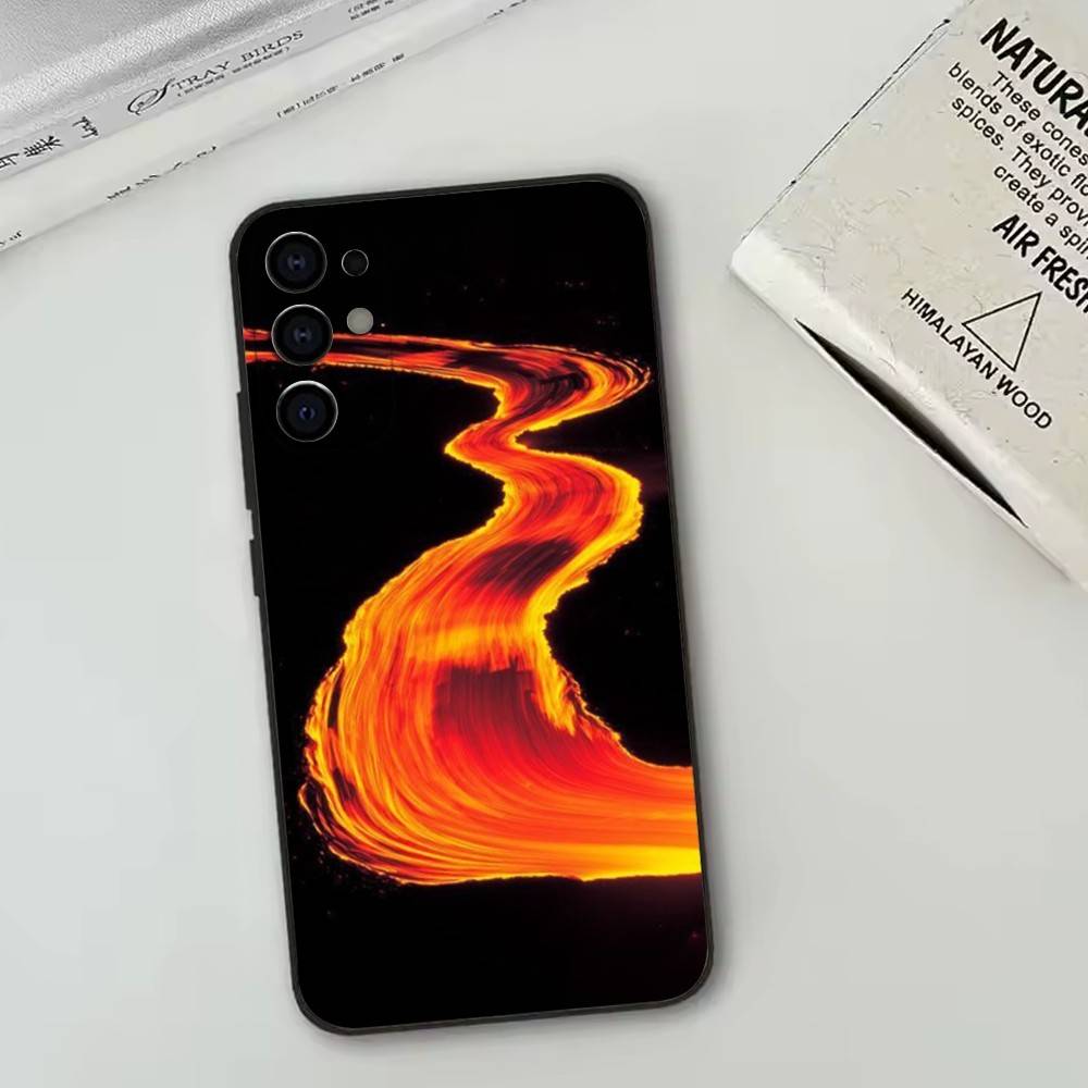 Vulkan Handyhülle Schwarzes Silikon Weich Für Samsung S25,S24,S21,S22,S23,S30,Ultra,S20,Plus,Fe,Lite