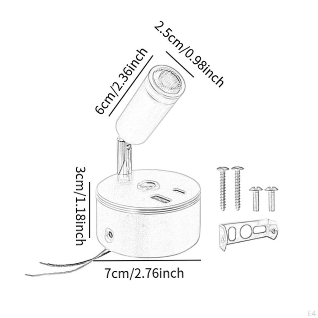 RV Interior Light 12V 24V Colors Adjustable Bedside with USB Port Lighting for Cargo