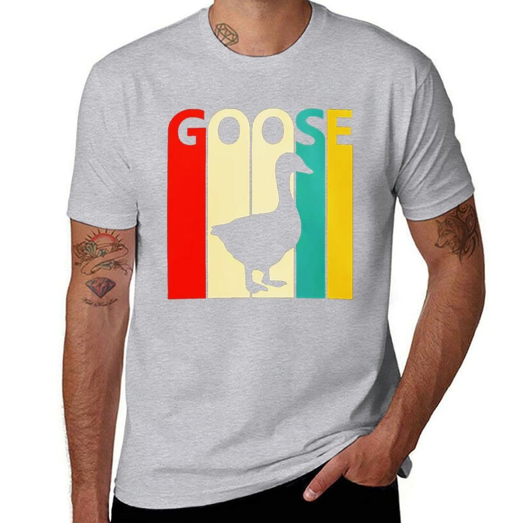 Goose Band T-Shirt Anime Clothes Cute Tops for a Boy Oversizeds Mens Graphic T-shirts Hip Hop