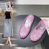 Summer High Quality New Women's Casual Crystal Slippers 2024 Women's Luxury Home Comfortable Slippers