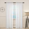 Sheer White Polyester Window Curtains for Light Privacy Protective Home Decoration
