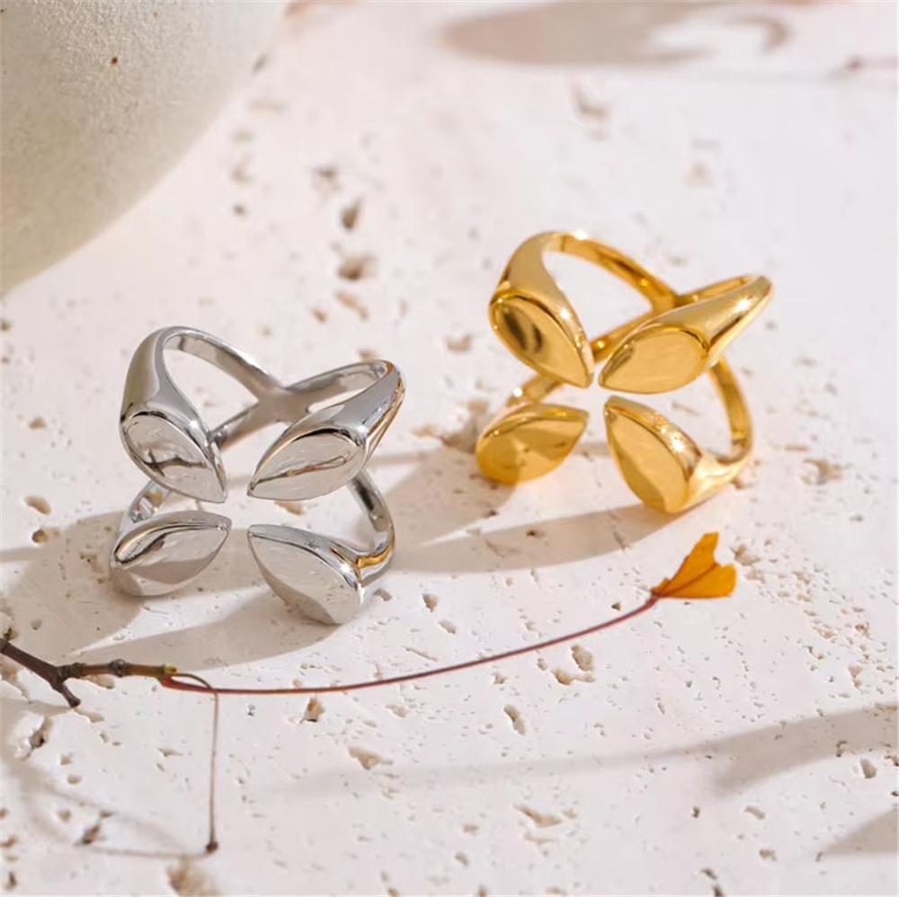 Gold Open Ring Geometric Minimalist Accessory Water Resistant Finger Ring  for Women's Daily Outfit