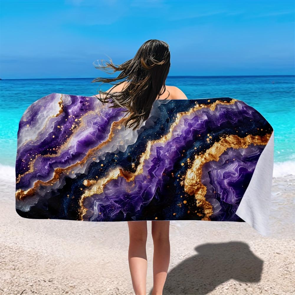 Beach Towel Bath Towel Abstract Ocean Art Natural Luxury Microfiber Ultra Soft Quick Dry Highly Absorbent For Travel Swim Pool
