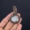Moonstone 999 Copper Wire Wrapped Pendant, Handmade Gemstone Pendant, Gift For Mom Antique Jewelry