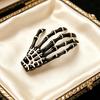 Xiaobudian 2Pcs Gothic Dark Style Hairpins, Hair Pins for Bangs, Skeleton Hand Bone Clips Halloween Cosplay Photography Props