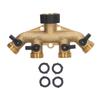 4 Way Water Splitter Brass Ball Valve Distributor for Garden Watering Agricultural Irrigation Car