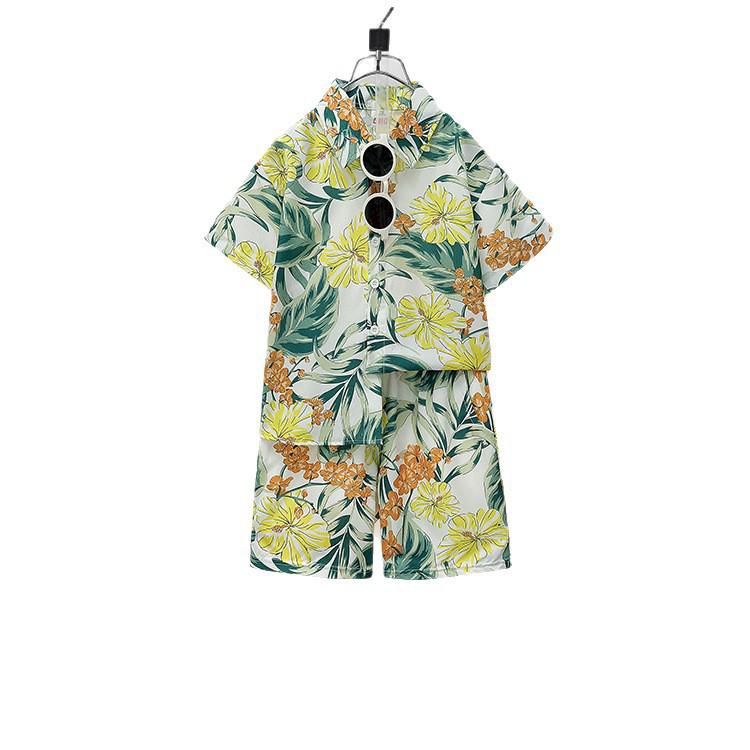 Trendy Boys' Street Style Summer Beachwear Two-Piece Set