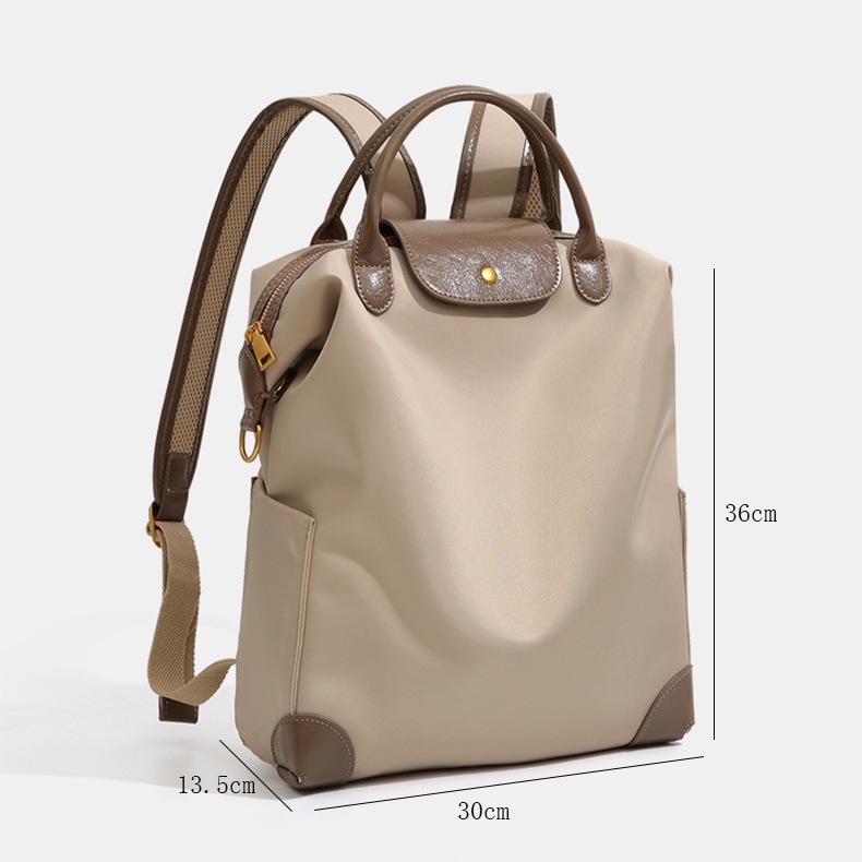 Stylish Women's Lightweight Nylon Commuter Backpack: Travel, School, Business, Large Capacity, Colorblock, Waterproof