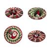 Holiday Themed Round Area Rug 3D Floor Mat Christmas Santa Print Optical Illusion Styles Carpet for Home Office Decors
