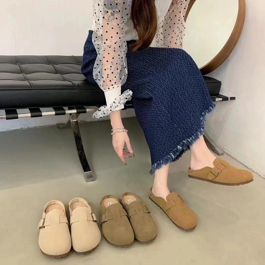 Baotou Cool Slippers Women Wear 2025 New Internet Celebrity Birkencool Slippers Girl Heart Soft Bottom Half Slippers