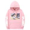 Spy X Family Anime Print Hooded Sweatshirt Men Women Oversized Fleece Pullover With Ribbed Hem