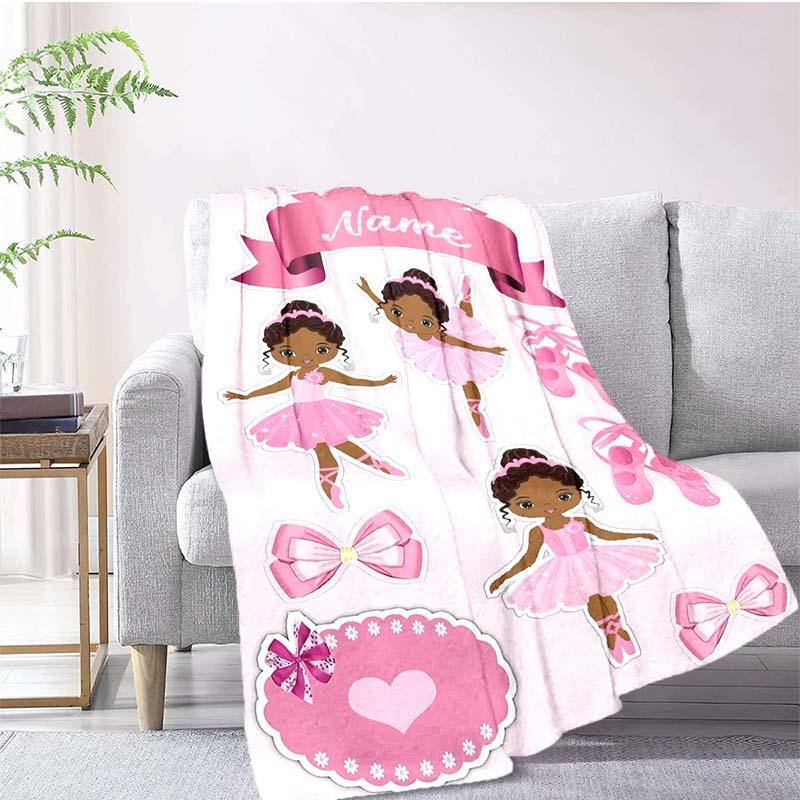 Dance Customize Your Name Blanket Used For Chair Office Sofa Bed Camping Soft And Warm Giving Friends And Relatives Birthday Graduation Gift