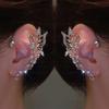 Ear Cuff Korean Style Hollow Out Lustrous Without Piercing Temperament Butterfly Elf Inlaid Rhinestone