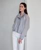 Theelo See-Through Mock Neck Jumper (Gray)
