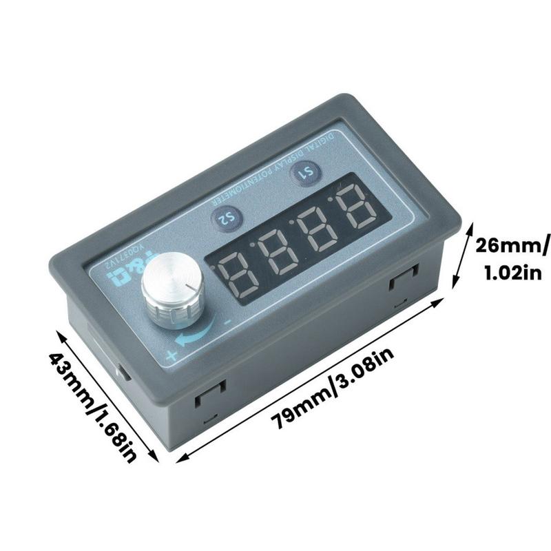 Potentiometer Frequenzzähler 4-stellige LED Digitalanzeige Einstellbarer Widerstand SPS Frequenzumrichter 1K/5K/10K Widerstandswert