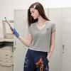UNIFREE Embroidered V-Neck T-Shirt
