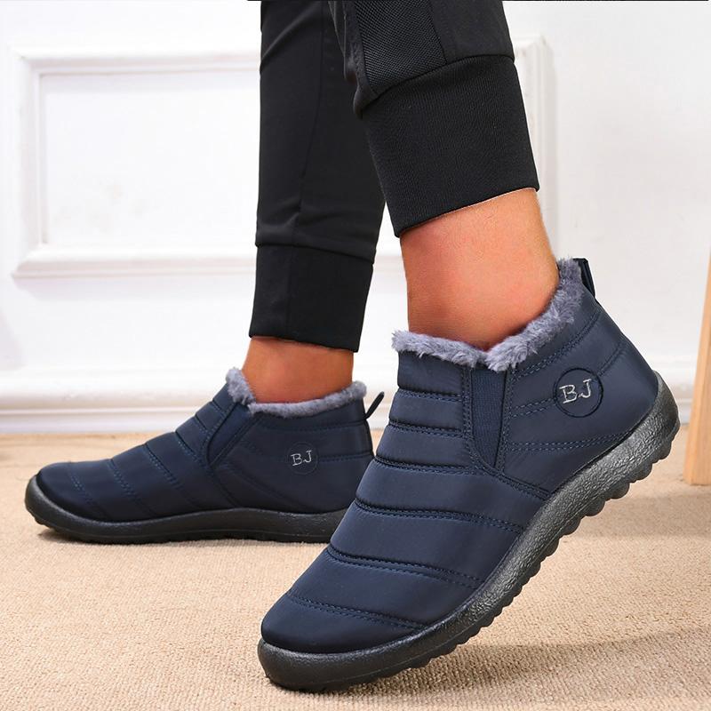 Snow Boots Woman Black Shoes Women Slip On Women Shoes Casual Unisex Waterproof Ankle Boots Fur Botas Mujer Winter Ladies Boots
