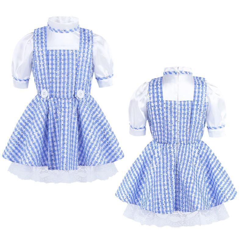 

Детское платье для девочек с пайетками, в горошек, в клетку, на Хэллоуин, для переодевания, детский косплей, платье для вечеринки, костюм 18-24 Months